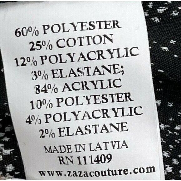 NWT Zaza Coutoure Sz M Black White Checkered Shift Dress NEW Jacquard Womens - Picture 7 of 7